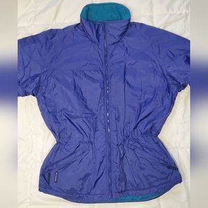 Columbia Vintage Cinched Waist Jacket Women's XL Purple / Blue WJ002